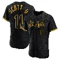 Men's No.11 Victor Scott II St. Louis Cardinals Black Authentic Snake Skin City Jersey