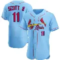 Men's No.11 Victor Scott II St. Louis Cardinals Light Blue Authentic Alternate Jersey