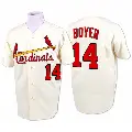 Men's No.14 Ken Boyer St. Louis Cardinals Cream Authentic 1964 Throwback Jersey
