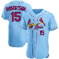 Men's No.15 Kramer Robertson St. Louis Cardinals Light Blue Authentic Alternate Jersey