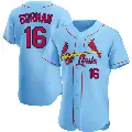 Men's No.16 Nolan Gorman St. Louis Cardinals Light Blue Authentic Alternate Jersey