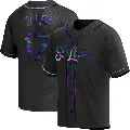 Men's No.17 Bobby Tolan St. Louis Cardinals Black Replica Holographic Alternate Jersey