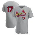 Men's No.17 Bobby Tolan St. Louis Cardinals Gray Authentic Road Jersey