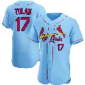 Men's No.17 Bobby Tolan St. Louis Cardinals Light Blue Authentic Alternate Jersey