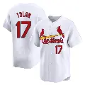 Men's No.17 Bobby Tolan St. Louis Cardinals White Limited Home Jersey