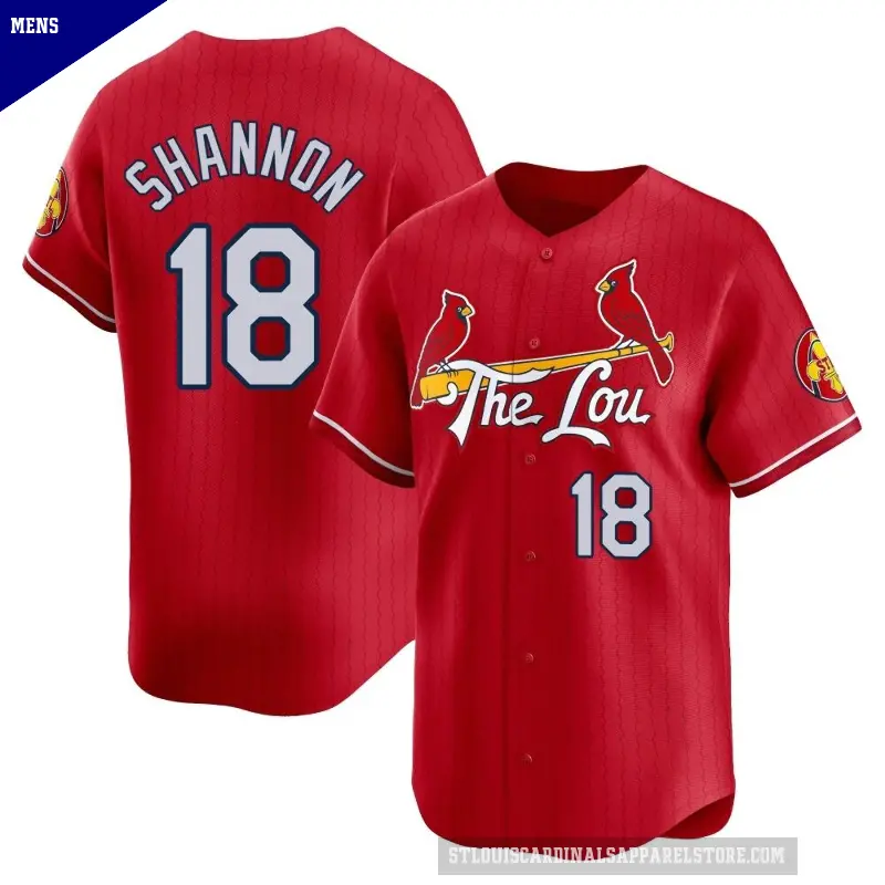 Men's No.18 Mike Shannon St. Louis Cardinals Red Limited 2024 City Connect Jersey