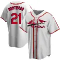 Men's No.21 Lars Nootbaar St. Louis Cardinals White Home Cooperstown Collection Jersey