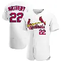 Men's No.22 Mike Matheny St. Louis Cardinals White Authentic Home Jersey