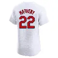Men's No.22 Mike Matheny St. Louis Cardinals White Elite Home Jersey