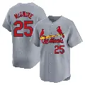 Men's No.25 Mark McGwire St. Louis Cardinals Gray Limited Away Jersey