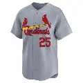 Men's No.25 Mark McGwire St. Louis Cardinals Gray Limited Away Jersey