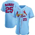 Men's No.25 Mark McGwire St. Louis Cardinals Light Blue Authentic Alternate Jersey