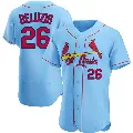 Men's No.26 Ben DeLuzio St. Louis Cardinals Light Blue Authentic Alternate Jersey