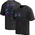 Men's No.28 Nolan Arenado St. Louis Cardinals Black Replica Holographic Alternate Jersey