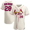 Men's No.28 Nolan Arenado St. Louis Cardinals Cream Authentic Alternate Jersey