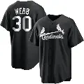 Men's No.30 Tyler Webb St. Louis Cardinals Black/White Replica Jersey
