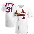 Men's No.31 Jon Lester St. Louis Cardinals White Authentic Home Jersey