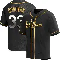 Men's No.33 Brendan Donovan St. Louis Cardinals Gold Replica Black en Alternate Jersey