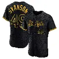 Men's No.49 Matthew Svanson St. Louis Cardinals Black Authentic Snake Skin City Jersey