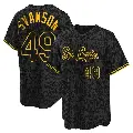 Men's No.49 Matthew Svanson St. Louis Cardinals Black Replica Snake Skin City Jersey