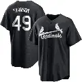 Men's No.49 Matthew Svanson St. Louis Cardinals Black/White Replica Jersey