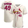 Men's No.49 Matthew Svanson St. Louis Cardinals Cream Authentic Alternate Jersey