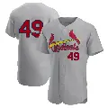 Men's No.49 Matthew Svanson St. Louis Cardinals Gray Authentic Road Jersey