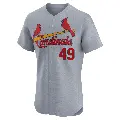 Men's No.49 Matthew Svanson St. Louis Cardinals Gray Elite Road Jersey