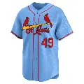 Men's No.49 Matthew Svanson St. Louis Cardinals Light Blue Limited Alternate Jersey