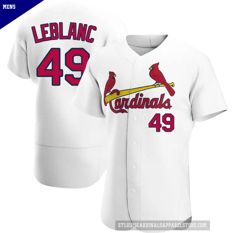 Men's No.49 Wade LeBlanc St. Louis Cardinals White Authentic Home Jersey