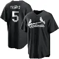 Men's No.5 Albert Pujols St. Louis Cardinals Black/White Replica Jersey