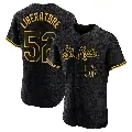 Men's No.52 Matthew Liberatore St. Louis Cardinals Black Authentic Snake Skin City Jersey