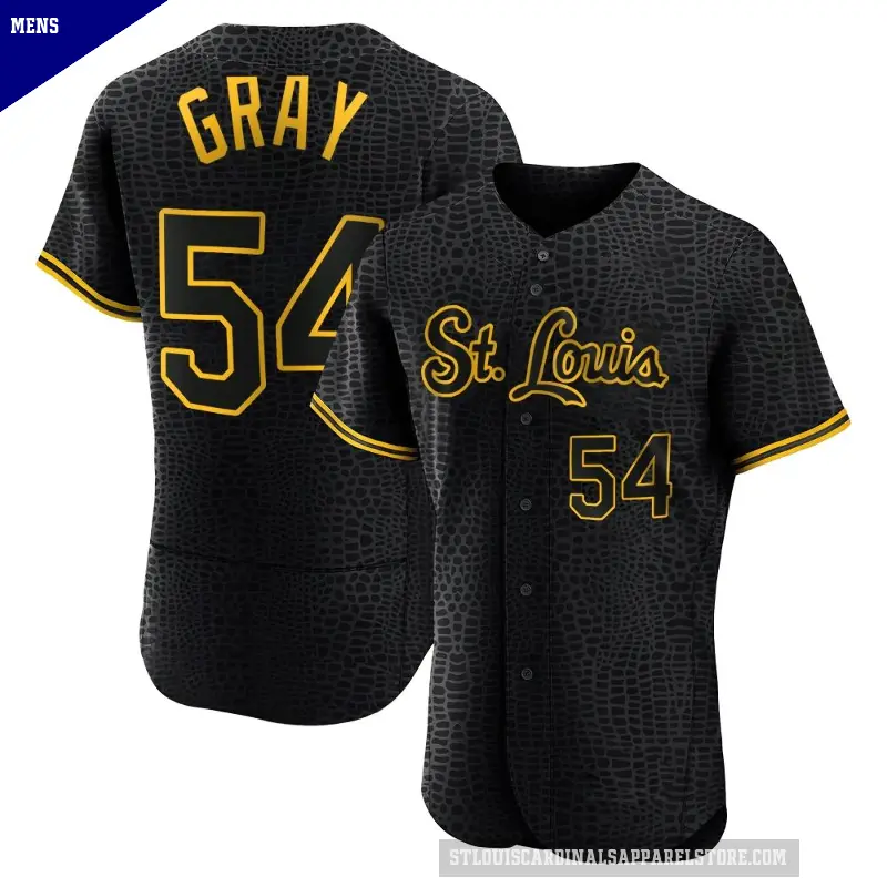 Men's No.54 Sonny Gray St. Louis Cardinals Black Authentic Snake Skin City Jersey