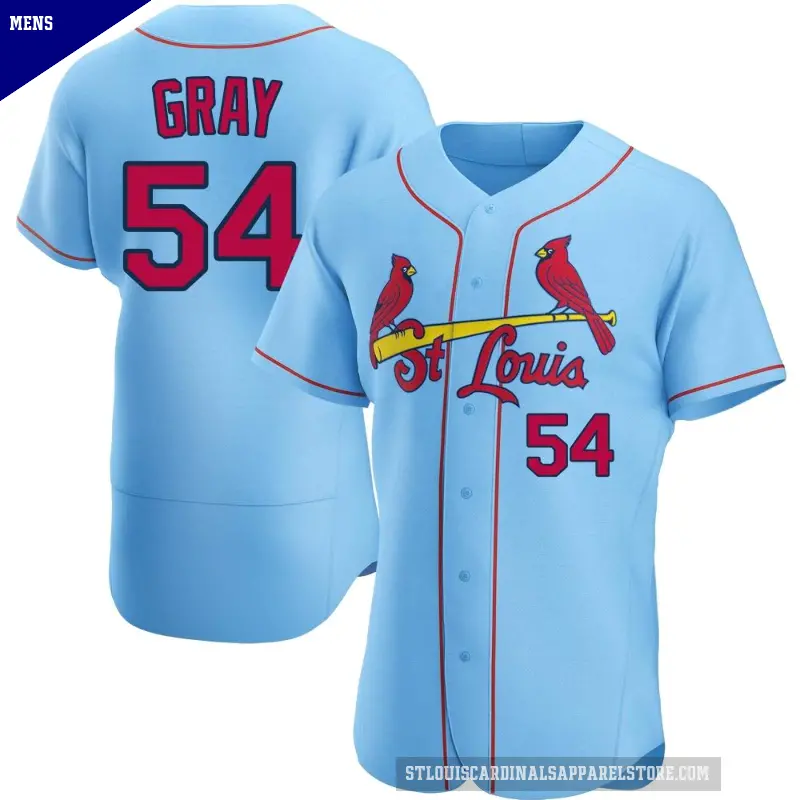 Men's No.54 Sonny Gray St. Louis Cardinals Light Blue Authentic Alternate Jersey