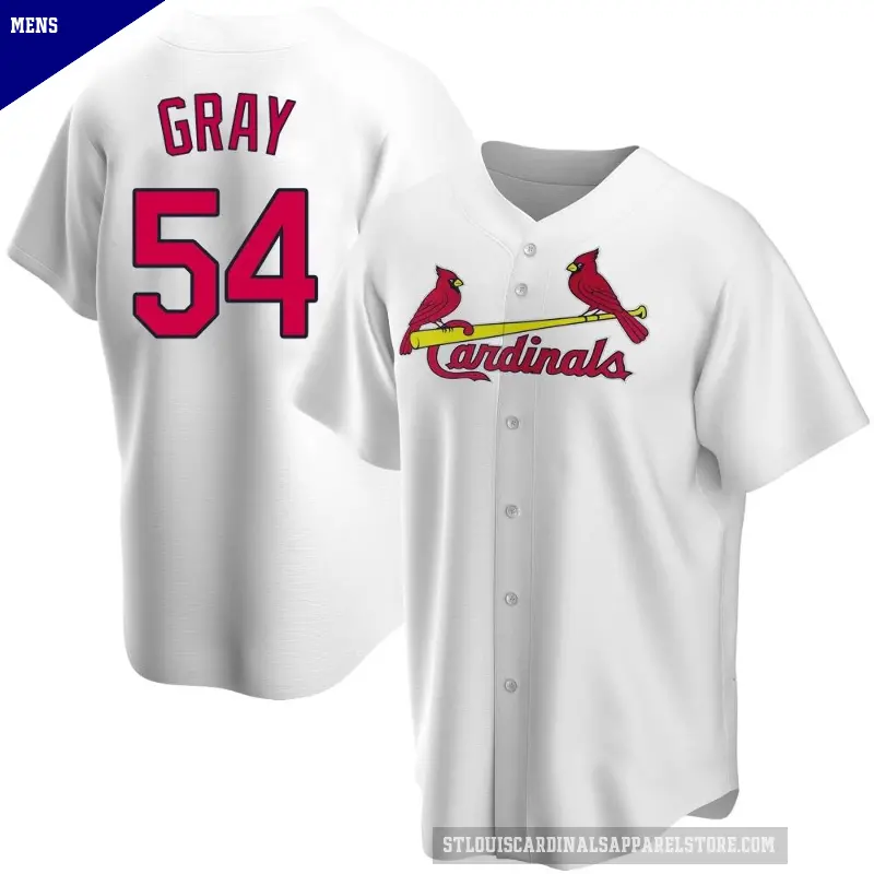 Men's No.54 Sonny Gray St. Louis Cardinals White Replica Home Jersey