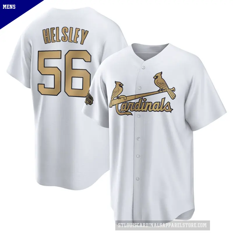 Men's No.56 Ryan Helsley St. Louis Cardinals White Game Replica 2022 All-Star Jersey