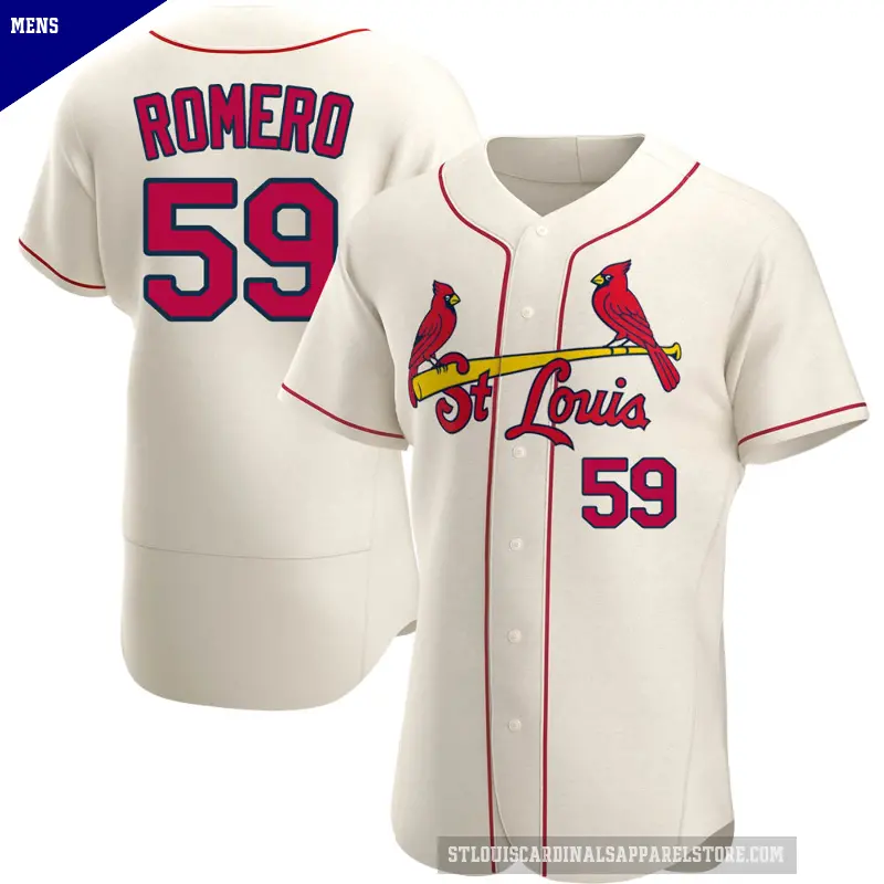 Men's No.59 JoJo Romero St. Louis Cardinals Cream Authentic Alternate Jersey