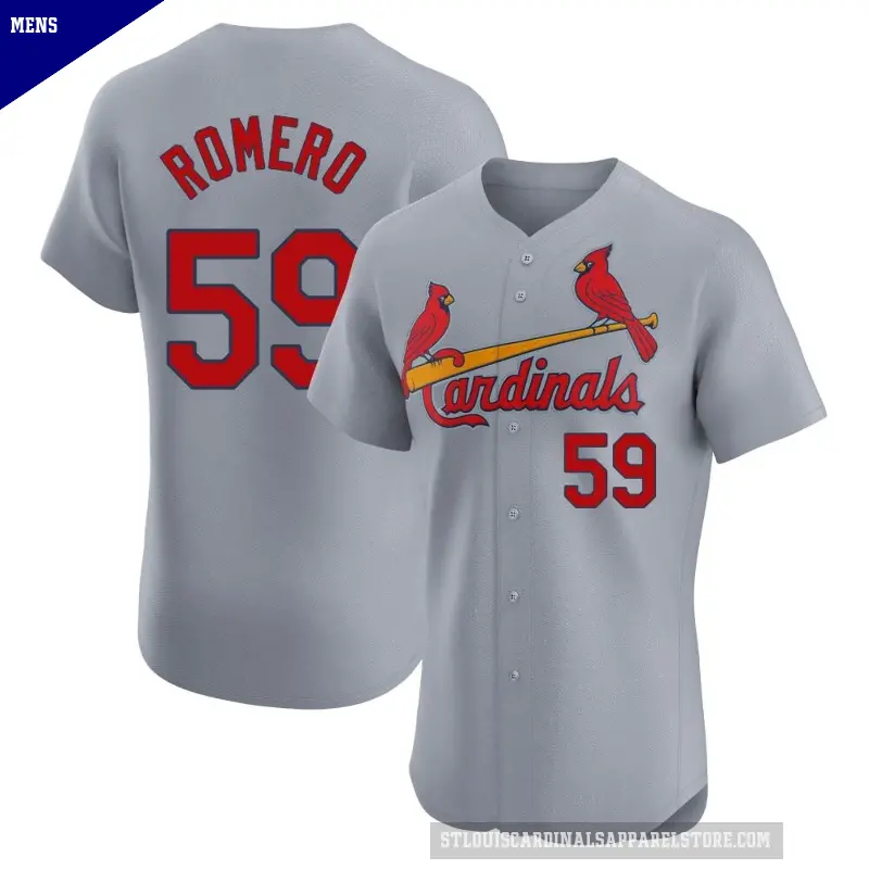 Men's No.59 JoJo Romero St. Louis Cardinals Gray Elite Road Jersey