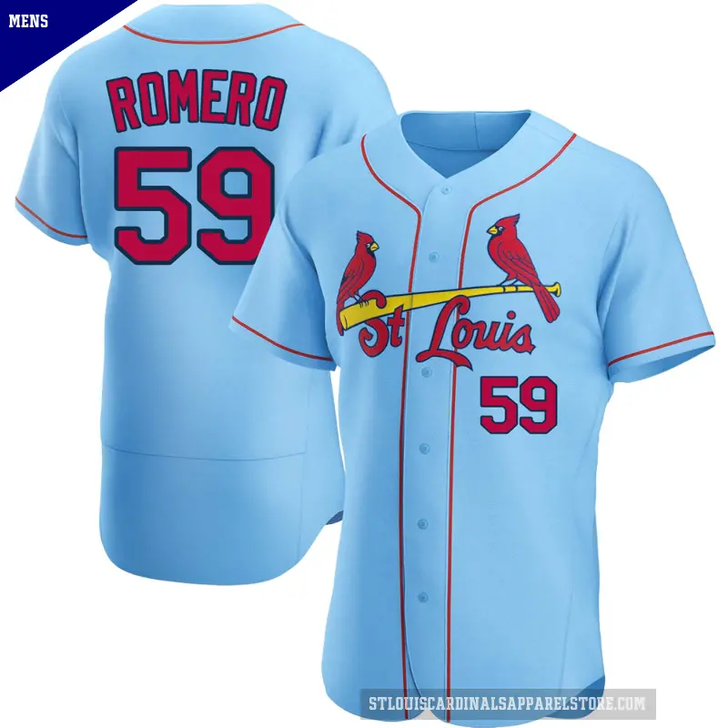 Men's No.59 JoJo Romero St. Louis Cardinals Light Blue Authentic Alternate Jersey