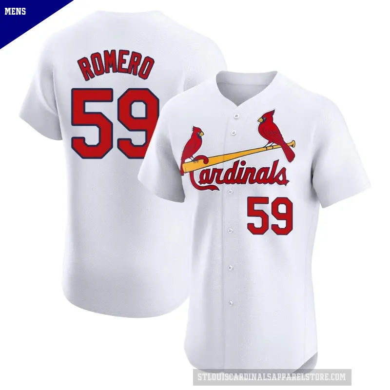 Men's No.59 JoJo Romero St. Louis Cardinals White Elite Home Jersey