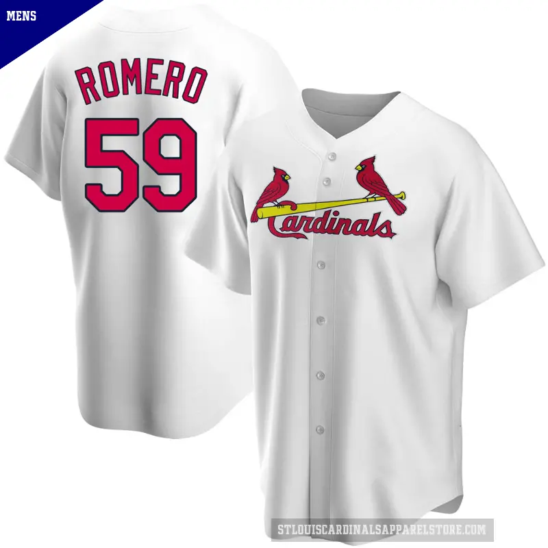 Men's No.59 JoJo Romero St. Louis Cardinals White Replica Home Jersey
