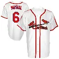 Men's No.6 Stan Musial St. Louis Cardinals White Authentic Throwback Jersey