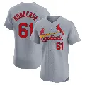 Men's No.61 Sem Robberse St. Louis Cardinals Gray Elite Road Jersey