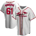 Men's No.61 Sem Robberse St. Louis Cardinals White Home Cooperstown Collection Jersey