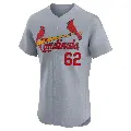 Men's No.62 Kyle Leahy St. Louis Cardinals Gray Elite Road Jersey