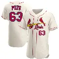 Men's No.63 Yohel Pozo St. Louis Cardinals Cream Authentic Alternate Jersey