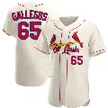 Men's No.65 Giovanny Gallegos St. Louis Cardinals Cream Authentic Alternate Jersey