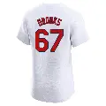 Men's No.67 Aaron Brooks St. Louis Cardinals White Elite Home Jersey