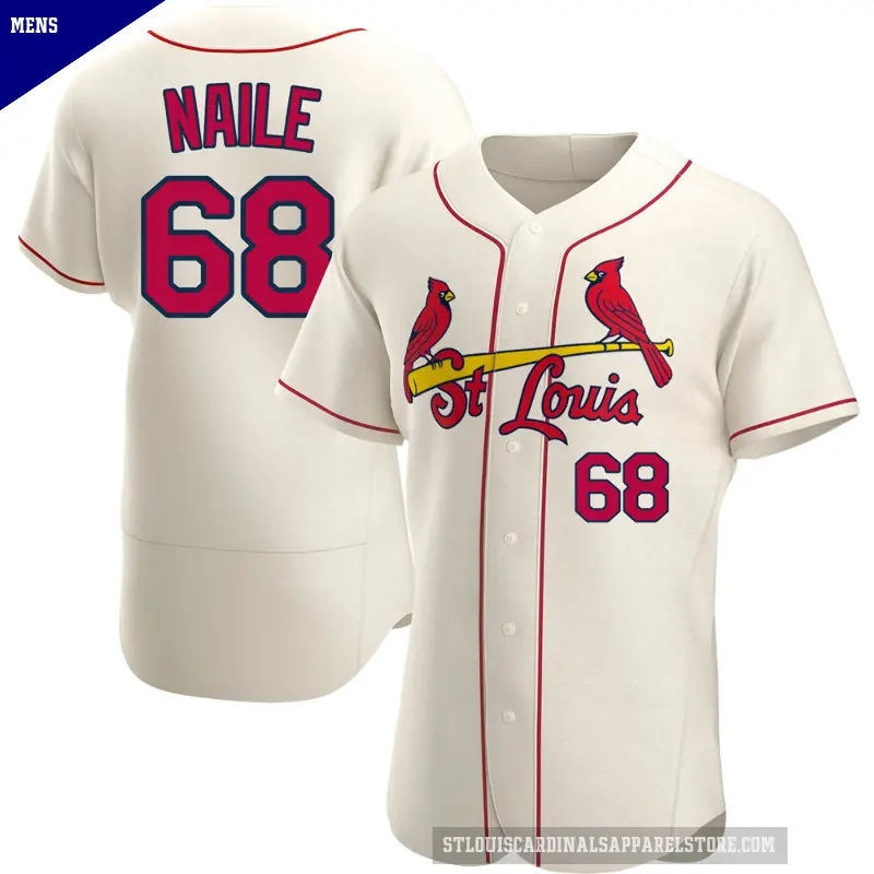 Men's No.68 James Naile St. Louis Cardinals Cream Authentic Alternate Jersey