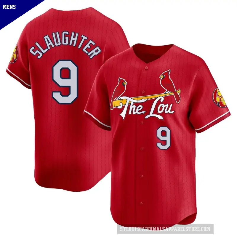 Men's No.9 Enos Slaughter St. Louis Cardinals Red Limited 2024 City Connect Jersey